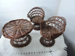 Wicker Doll house furniture for outside doll house - Picture 1 of 10