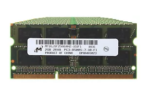 10pcs Micron 2GB 2RX8 DDR3 1066MHz PC3-8500S 204PIN SO-DIMM Laptop Memory RAM`` - Picture 1 of 6