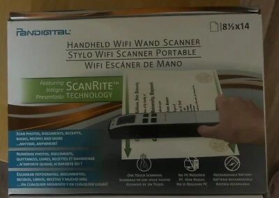 Pandigital S8X1102BE Handheld WiFi Wand Scanner 8.5"x14" BLUE - BRAND NEW! - Image 1 of 2