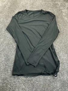 Lululemon Side Cinch Long Sleeve Shirt Crew Black Size 4 (?) SEE MEASUREMENTS - Picture 1 of 7