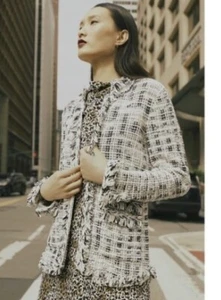 Anthropologie NIC+ZOE Tweed Jacket XS - Picture 1 of 12