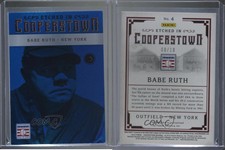 2015 Panini Cooperstown Etched in Cooperstown Gem Sapphire /10 Babe Ruth #4 HOF