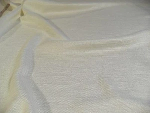 TEXTURED OFF WHITE CASEMENT DRAPERY FABRIC New RETRO VINTAGE new old stock - Picture 1 of 3