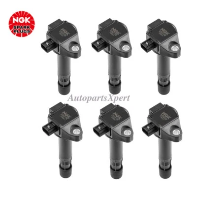 30520-5G0-A01 6 pcs OEM NGK Ignition Coil For Honda Accord Pilot Acura 3.5L V6 - Image 1 of 4