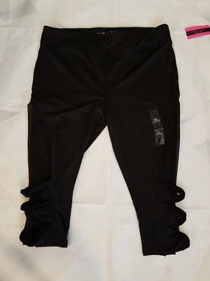 Материал девочка активный женщин йога леггинсы низ капри черный M - Изображение 1 из 4