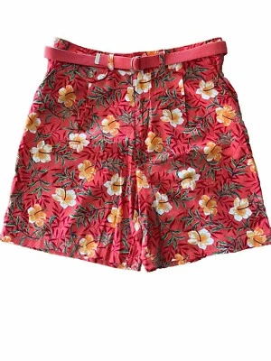 Bermudas para caminar con estampado tropical coralino talla 12 (32 x 7,5) ciervo blanco Foto 1 de 4