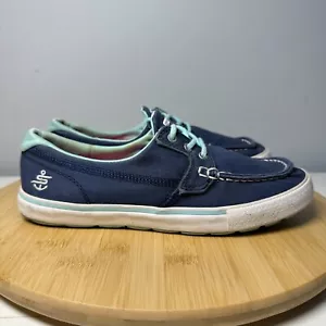 Skechers Go Vulc Shoes Womens Size 6.5 Casual Navy Blue Boat Lace Up Sneakers - Picture 1 of 8