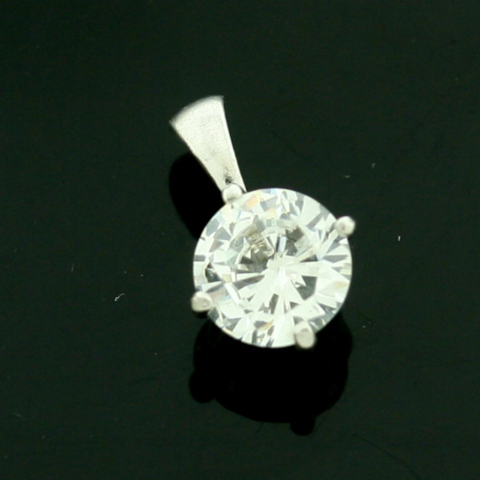 Colgante de oro blanco de 9 quilates 6 mm estilo cesta circular hecho a mano en el Reino Unido - caja gratuita Foto 1 de 1