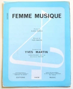 Partition vintage sheet music YVES MARTIN : Femme Musique * 80's Garcia - Picture 1 of 1
