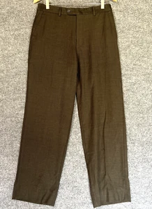 Linea Naturale Luxe Flannel Trousers Men 32X30, Zigzone Wool, Made Italy - Picture 1 of 13