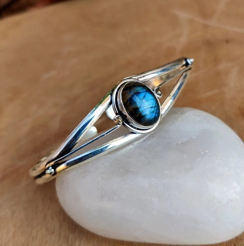 VALENTINO Bracciale Bracciale Labradorite Bracciale Regolabile Argento Sterling 925 Donna SD3