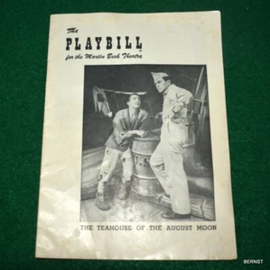 REVISTA PLAYBILL DE COLECCIÓN - 1954 - LA CASA DE TÉ DE LA LUNA DE AGOSTO - Imagen 1 de 5