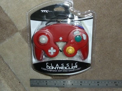 GAMECUBE CLASSIC CONTROLLER GAMEPAD GAME PAD BRAND NEW! Red Nintendo Wii Retro - Image 1 of 3