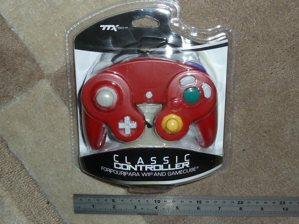 GAMECUBE CLASSIC CONTROLLER GAMEPAD GAME PAD BRAND NEW! Red Nintendo Wii Retro - Image 1 of 3