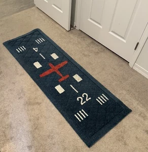 Airplane Pilot Unique Runway Hallway Runner Rug Runway 4-22 65x21.5 - Picture 1 of 4