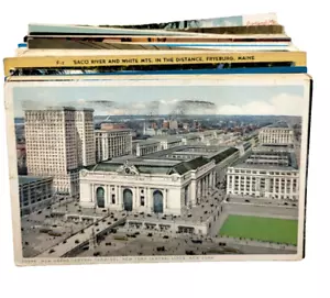 Mixed Lot of 100 Vintage Postcards 1900's to Now Posted & Unposted (G40J) - Picture 1 of 4