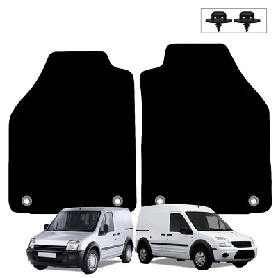for Ford Transit Connect 2002-2014 Tailored Black Van Floor Mats Carpets Clips - Image 1 of 4