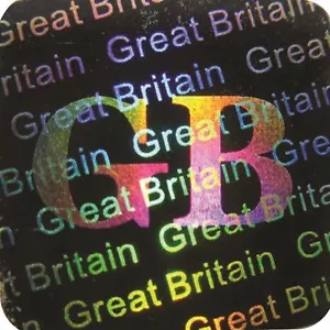 GB Great Britain Security Hologram Sticker Warranty Labels Tamper Proof 12x12mm - Picture 1 of 12