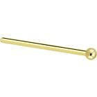 14K Yellow Gold Plated Silver 20 Gauge Fishtail 2Mm Ball Nose Ring