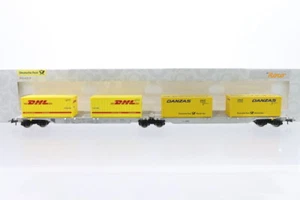 H0 Roco 006292 Philatelie Doppel Containertragw. DHL Danzas Güterwagen +OVP/N39 - Bild 1 von 3