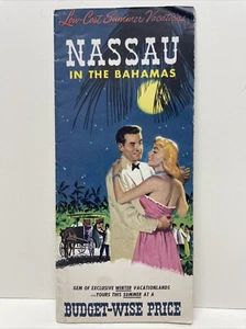 Vtg 1950s Nassau in the Bahamas Map and Travel Brochure - Picture 1 of 5
