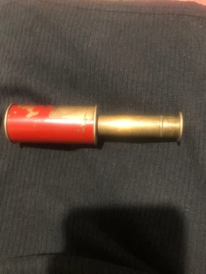 Англия 1900 два рисунка личный карман монокуляр телескоп в латуни и красного дерева - Изображение 1 из 4