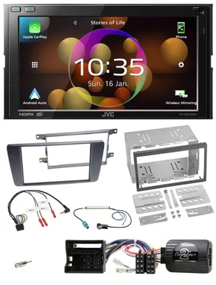 JVC DAB Lenkrad 2DIN Bluetooth USB Autoradio für Skoda Octavia 04-13 Scout - Bild 1 von 4