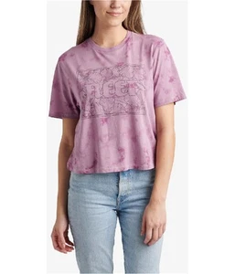 Reef Womens Shimmer Crop Graphic T-Shirt, Purple, Medium - Picture 1 of 2