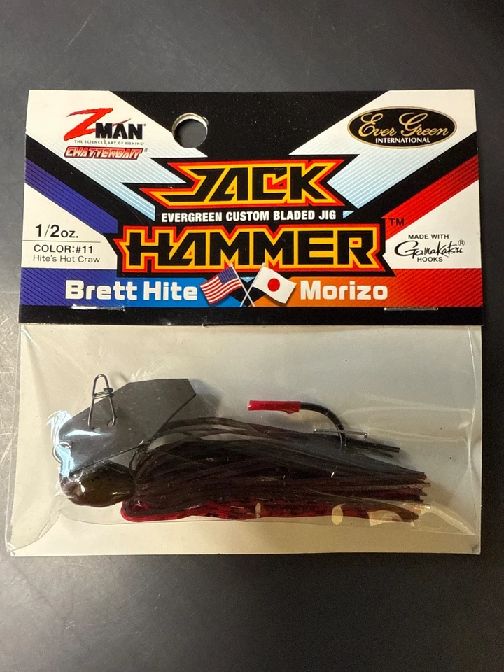 Plantilla con cuchillas Z-Man Jackhammer Chatterbait - 1/2 oz. Hite's Hot Craw Foto 1 de 1