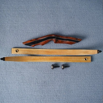 PMZ Z8 Traditional Longbow Set 60" Recurve Bow Set for Hunting 25-50lbs - Image 1 of 4