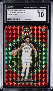 2023-24 PANINI MOSAIC RED & GREEN #234 ANDRE JACKSON JR. CGC 10 GEM MINT - Picture 1 of 2