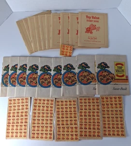 Top Value Stamps Saver 1959 & 1975 booklets 19 pcs 5 pages of Stamps - Bild 1 von 8