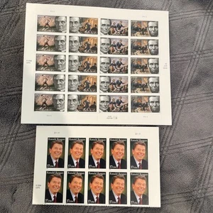 Lincoln And Reagan US Postage Stamps Collectible - Picture 1 of 5