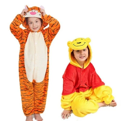 Kids Pyjamas Tigger Winnie Cartoon Animal Sleepwear Party Costume Bathrobe 2026 - Image 1 of 4