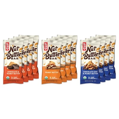 CLIF Nussbutter Bar Variety Pack - Erdnussbutter gefüllt Energieriegel USDA Bio - Bild 1 von 4