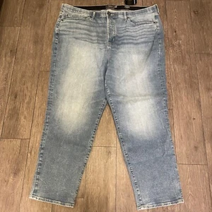 Jeans donna denim Torrid nuovo con etichetta lavaggio med sbiadito vita alta taglia 22T x 27 L - Foto 1 di 8