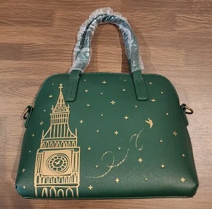 NWOT Loungefly Disney Tinkerbell Peter Pan Big Ben Green Dome Purse - Picture 1 of 7