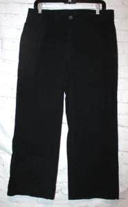 Old Navy Damen hohe Leibhöhe verkürzt weites Bein schwarz Hose Stretch Gr. 12 - Bild 1 von 3