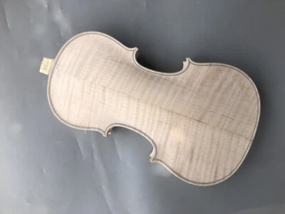 4/4 Violin Unfinished White Violin Body Tiger Flame Maple Spruce Advance #3284 - Image 1 of 4