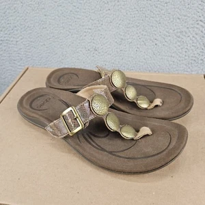 ABEO Baroque Neutral Brown B.I.O. SYSTEM Sandal Flip Flop Shoes Women’s sz 11 - Picture 1 of 7