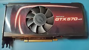 EVGA GeForce GTX570 HD Graphics Card 1.2 GB PCI Super Clocked! 012-P3-1571-B1 - Picture 1 of 6