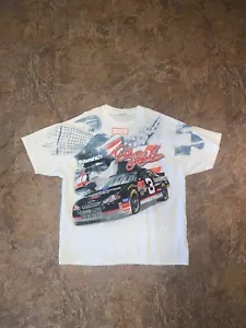 VTG 90s Dale Earnhardt #3 NASCAR All Over Print Winston Cup T Shirt Men's XL - Picture 1 of 9