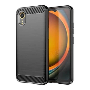 Case for Samsung Galaxy Xcover 7 Carbon Fibre Silicone Cover - Picture 1 of 6