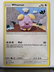 Whismur 117/168 NM / M - Asako Ito Crocheted Art - Celestial Storm Pokemon Card - Picture 1 of 2