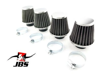 KAWASAKI KZ1000/E 79-80 JBS PERFORMANCE HI FLOW 42mm CHROME POD AIR FILTER SET 4 - Image 1 of 3