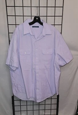Men's Perry Ellis 360  Stretch Purple Shirt Size XXL  Short Sleeves Buttons  - Image 1 of 4