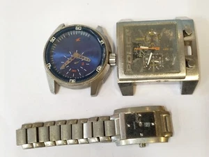 ESQ SWISS & OTHER 2 PIECE MIX LOTT QUARTZ MEN & WOMEN NOT WORKING PARTS PURPOSE  - Picture 1 of 16
