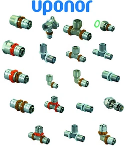 Uponor Press Fittings Tee PPSU Elbow Pipe System Reducer Coupling T-Stück Winkel - Picture 1 of 20