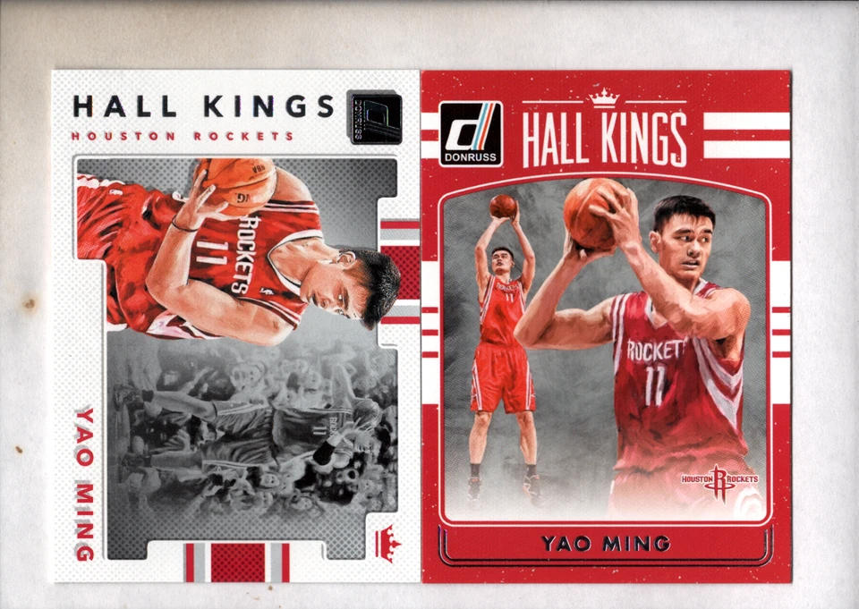 Yao Ming 2016-17 + 2017-18 Donruss Hall Kings Inserts - Image 1 of 1