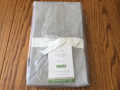 Pottery Barn Payton Grey Gray King Sham Organic Cotton Farmhouse NEW sold out - Image 1 of 2